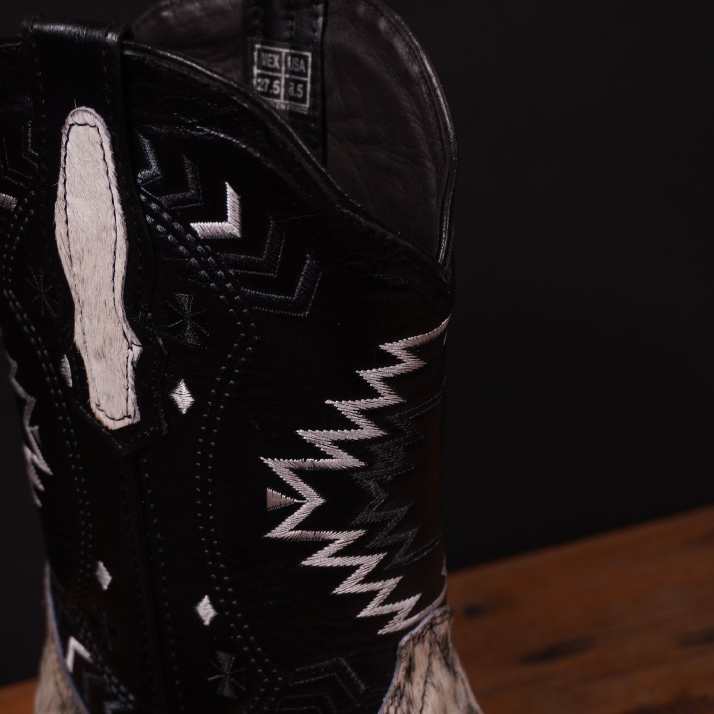 Botas de pelo de vaca y punta cuadrada