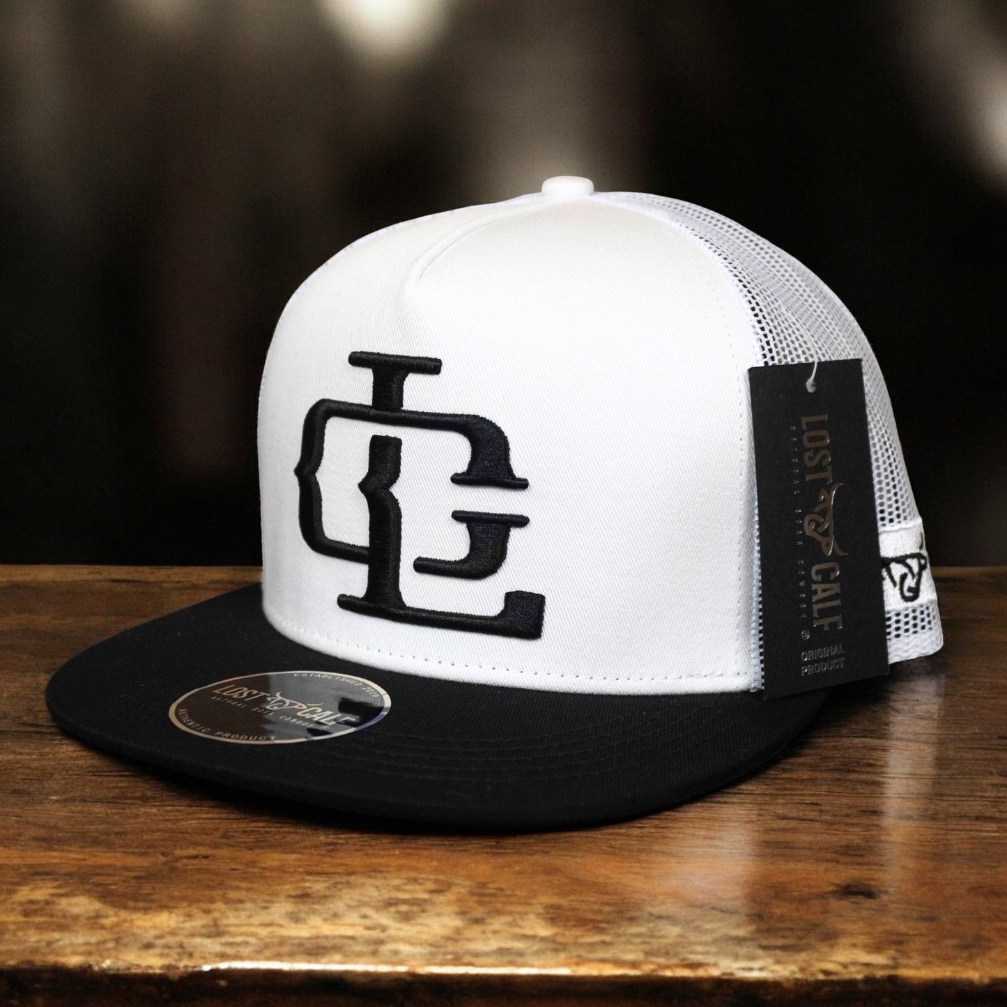 Gorra Lost Calf Original LC Logo Flat Black/White