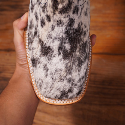 Botas de pelo de vaca y punta cuadrada