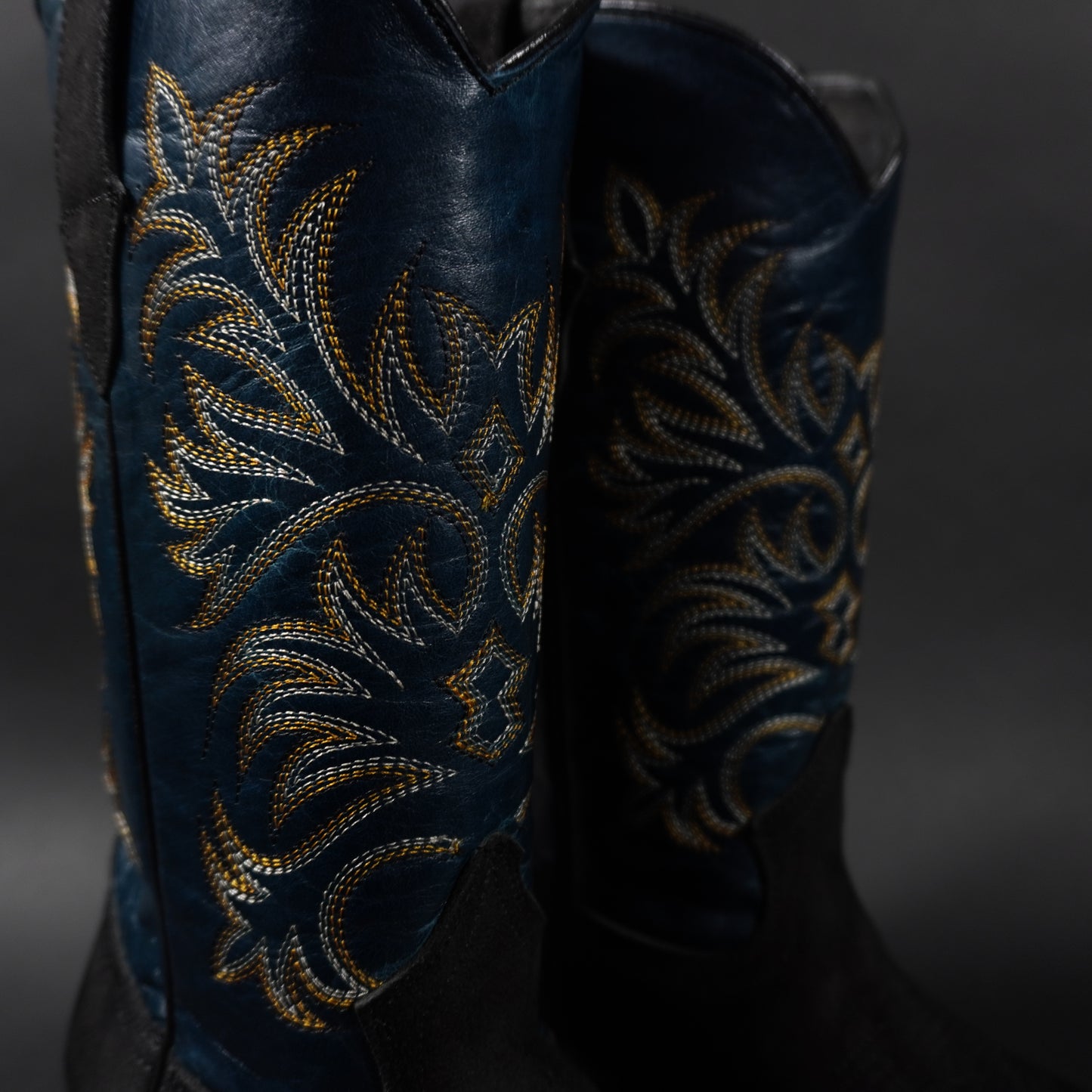 Botas de piel 100% auténtica, negras, suela antiderrapante y punta cuadrada