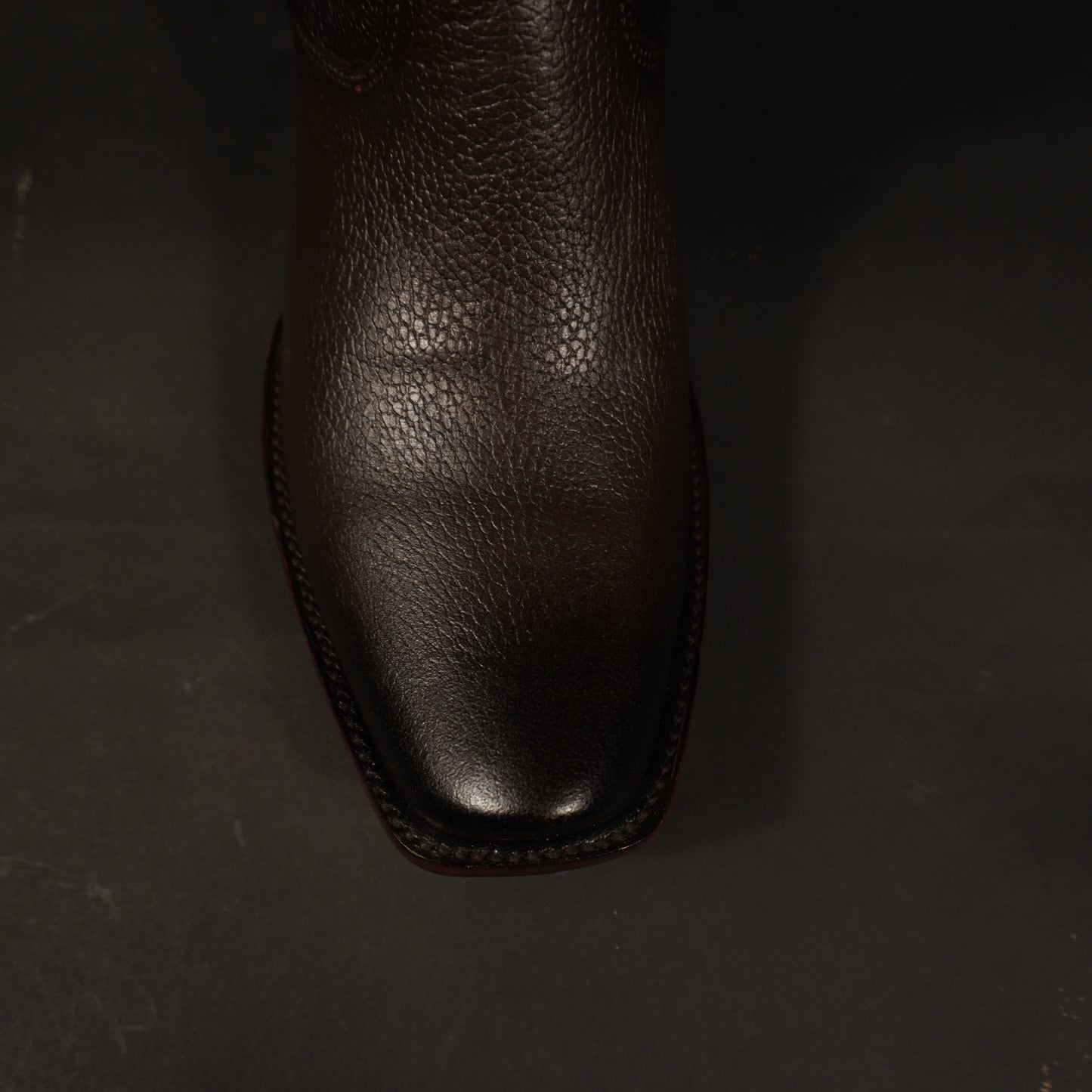 Botines de cierre cafes oscuro, punta dubai