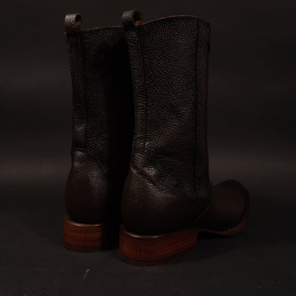 Botines de cierre cafes oscuro, punta dubai