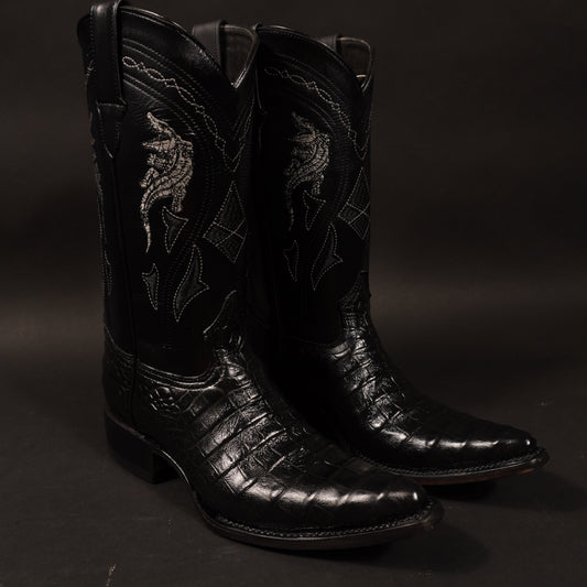 Botas color negro cocodrilo y punta sinaloa
