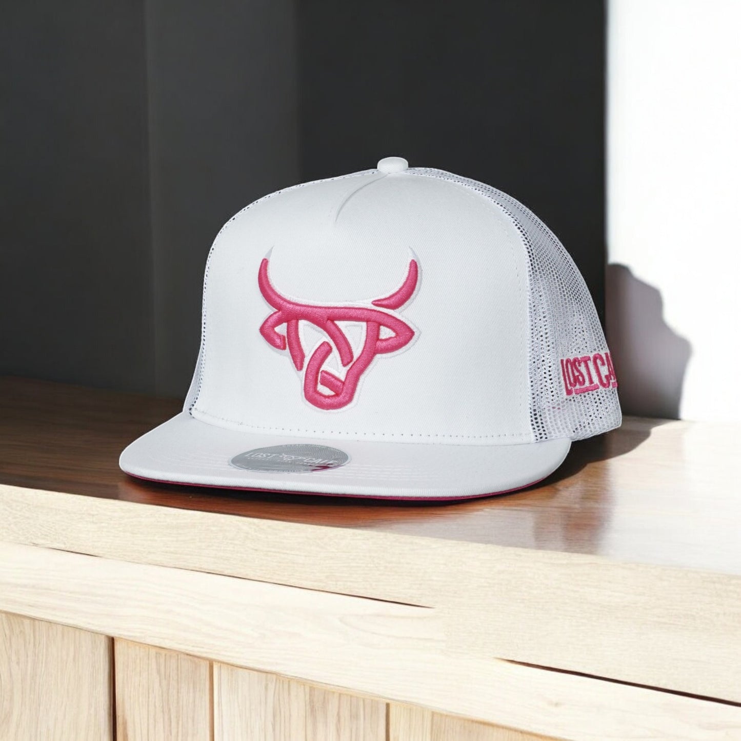 Gorra Lost Calf Original White Rosy Flat