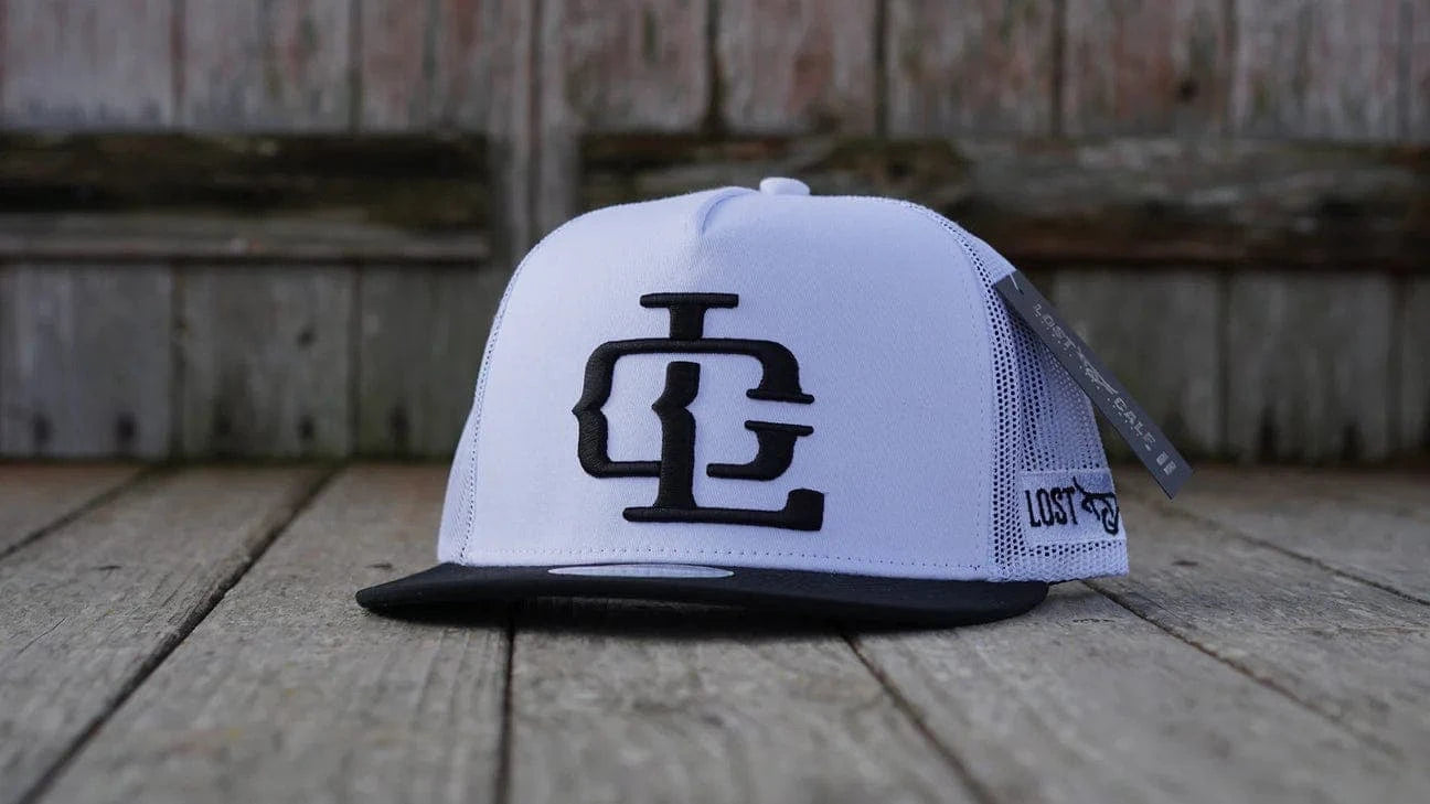 Gorra Lost Calf Original LC Logo Flat Black/White - Rancher's Wardrobe